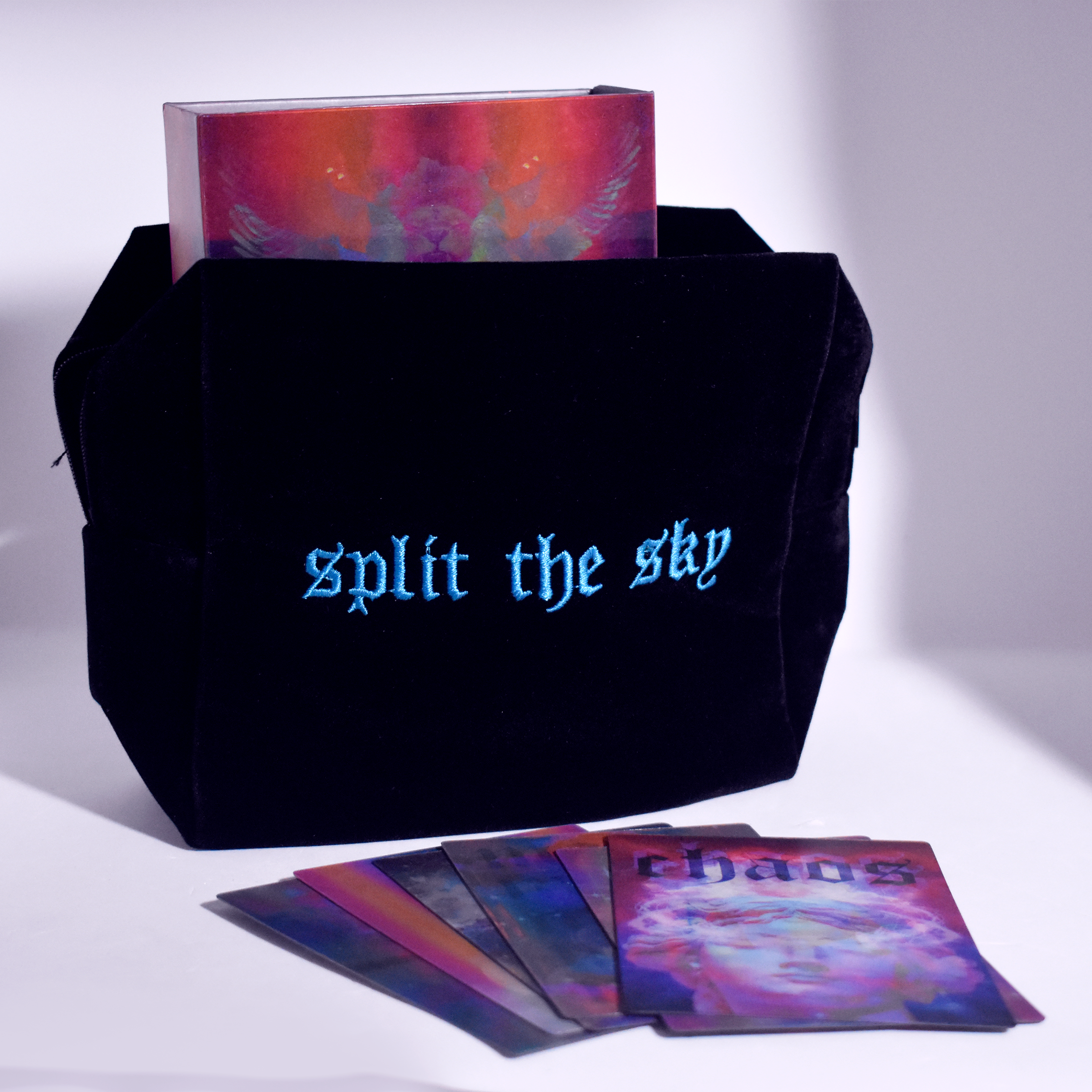 'Split The Sky' velvet deck bag