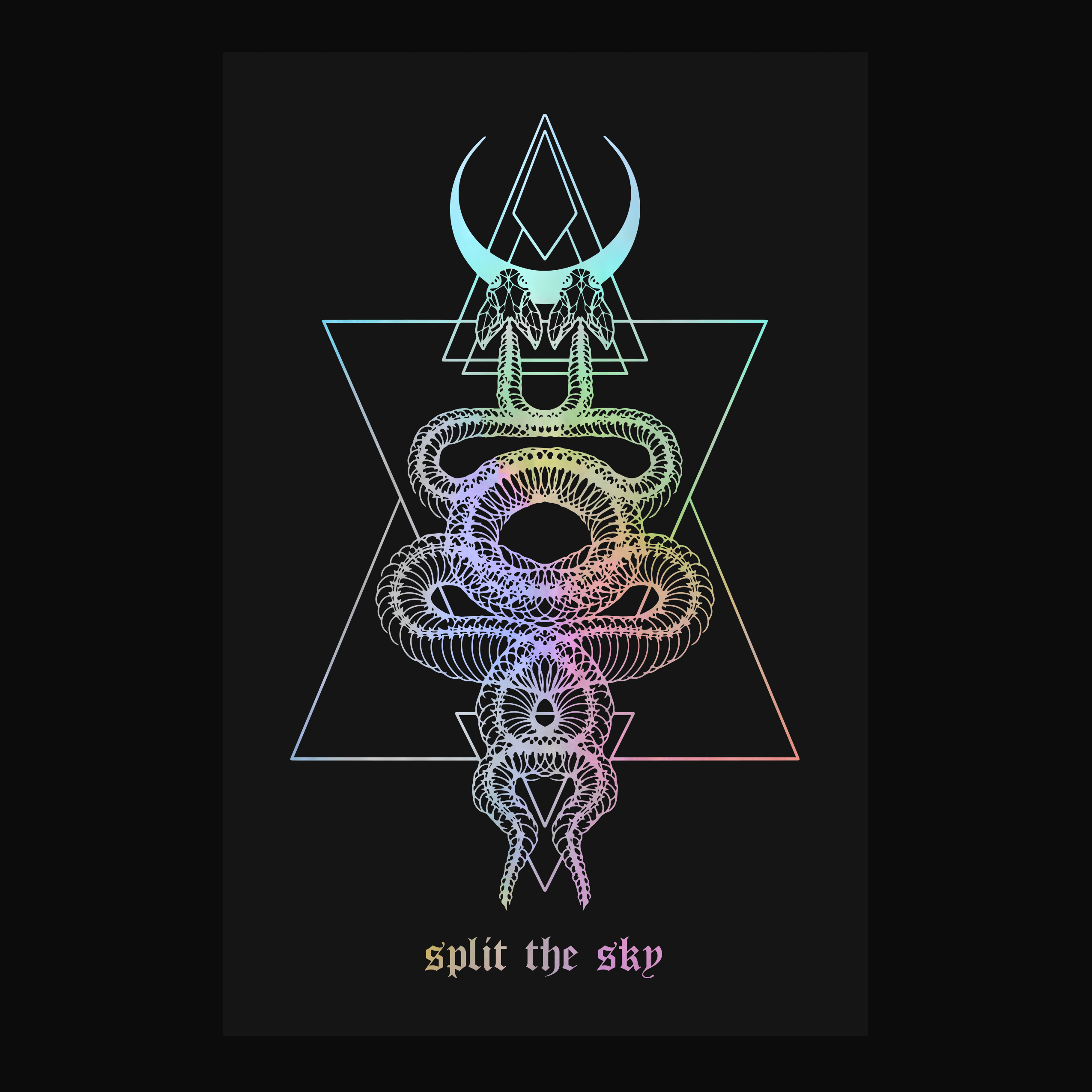 Split the Sky Print - Black