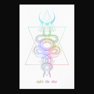 Split the Sky Print- White