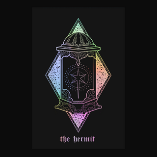 The Hermit Print - Black