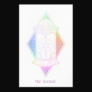 The Hermit Print - White
